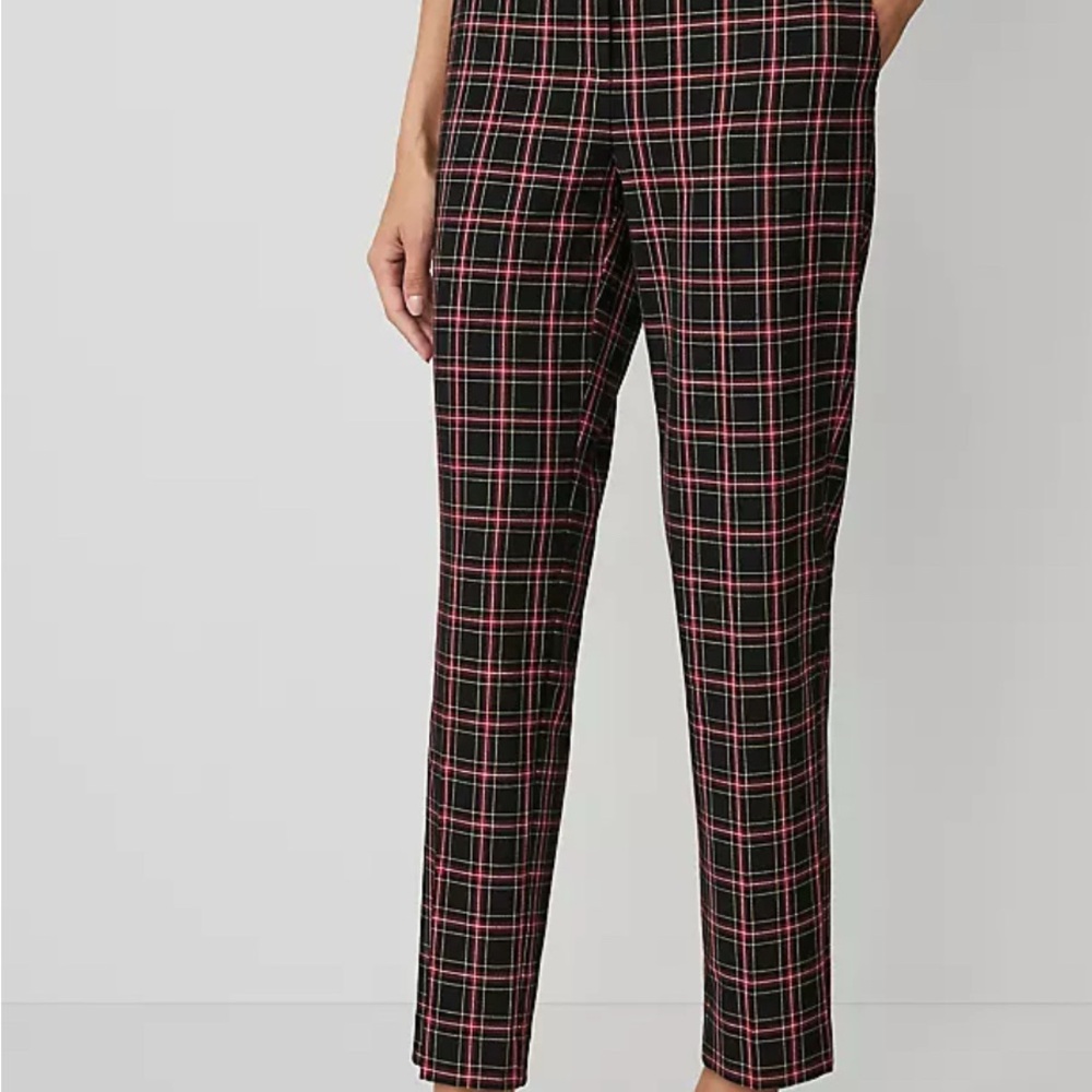 The Petite Eva Ankle Pant In Plaid - Picture 2 of 5
